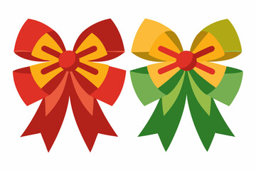 Two Ribbon Vector Art Illustration