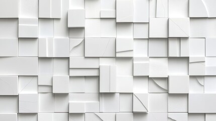 Abstract white mosaic tile wall a contemporary installation for modern space design