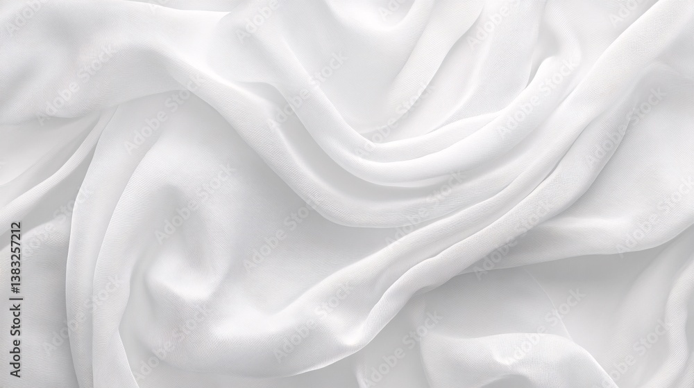 Aufkleber white fabric texture background showing soft smooth waves