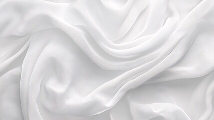 Obraz premium White fabric texture background showing soft smooth waves
