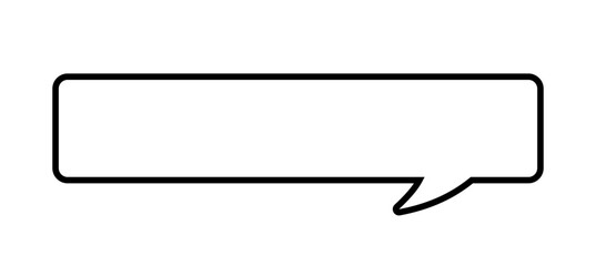 Horizontal callout vector illustration. Simple ticker base.