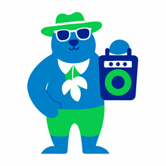 tortoise with a cup of coffee