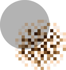 texture cubes in a circle transparent