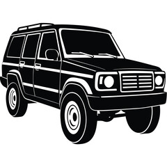 SUV Silhouette Vector  Sleek & Minimalist Design for Automotive Graphics