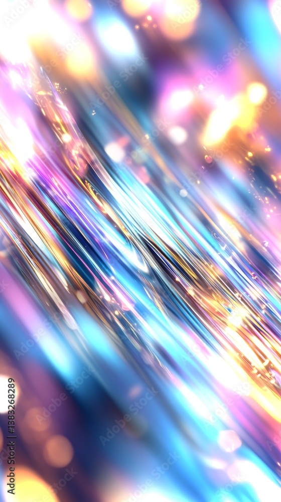 Aufkleber smoothly flowing futuristic holographic gradients creating a vibrant backdrop for technology visuals