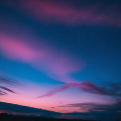 rainbow over the sunset