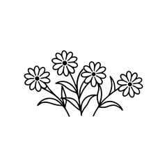 Beautiful flower tree silhouette.