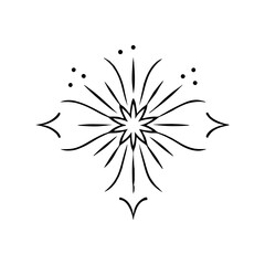 Fireworks glow ornament silhouette