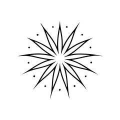 Fireworks glow ornament silhouette