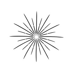 Fireworks glow ornament silhouette