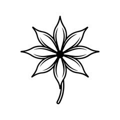 Flannel flower silhouette illustration