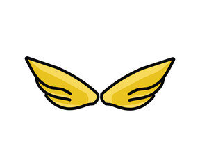 Obraz premium yellow butterfly isolated on white background