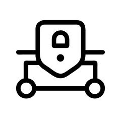 Shield, Protection, Security Vector Icon, Isolated Lineal Vector Icon. Shield, Protection, Check Sign, Security Vector Icon, User Interface, User Experience, Isolated Lineal Vector Icon. 

