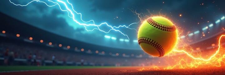 Electrifying Softball Night Game Spectacle