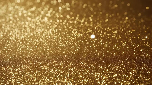 Gold glitter texture shimmering shiny wrapping paper backdrop for wallpaper embellishment, greeting and wedding invitation card design feature.