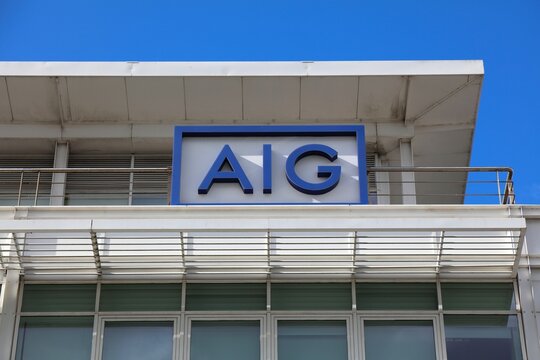 DUBLIN, IRELAND - JULY 7, 2024: AIG office building in Dublin, Ireland. American International Group AIG is an American insurance and finance company.