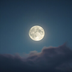 full moon over blue sky