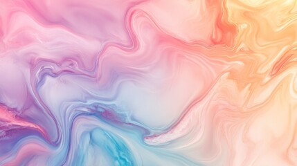 Abstract pastel swirls, fluid art, vibrant colors, smooth texture, dreamy design