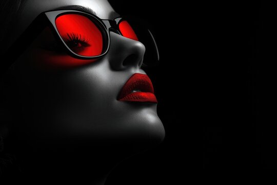 Black Bismut Fashion Photography in High-Contrast Monochrome Style