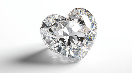 A diamond shaped gemstone with a heart cut out of it