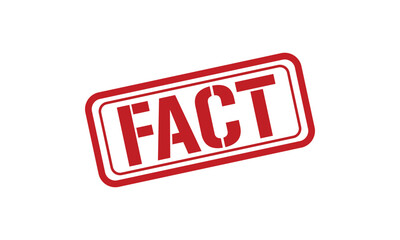 FACT red stamp text vector, rubber stamp 