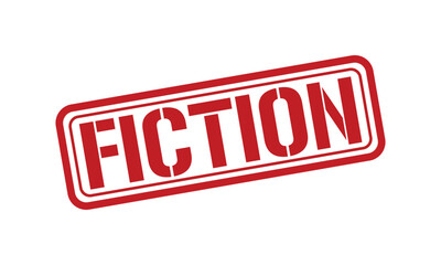 FICTION red stamp text vector, rubber stamp 