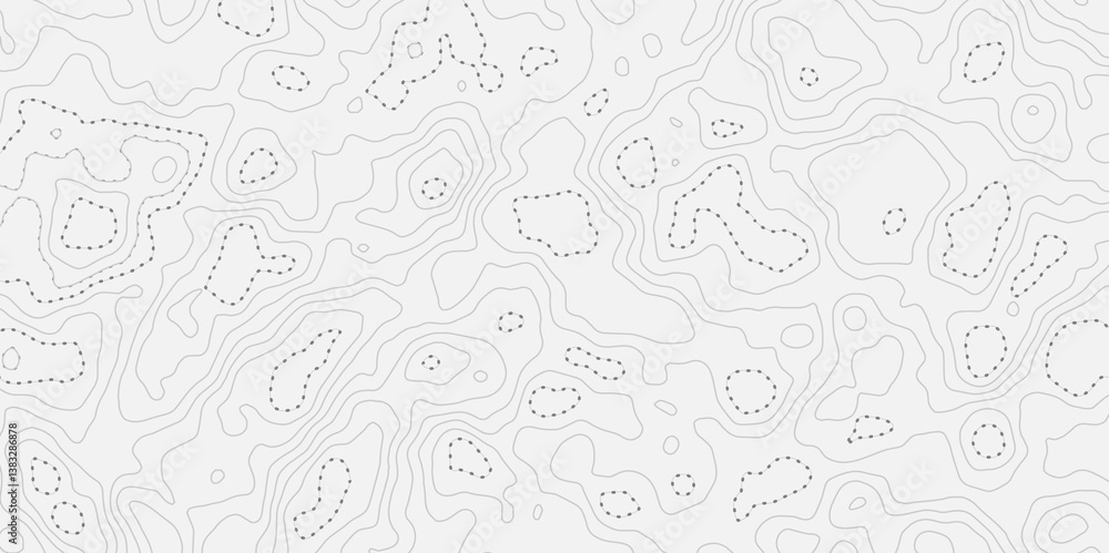 Poster abstract topography circle with doted contour map waves paper topo relief line map mountain backgrou