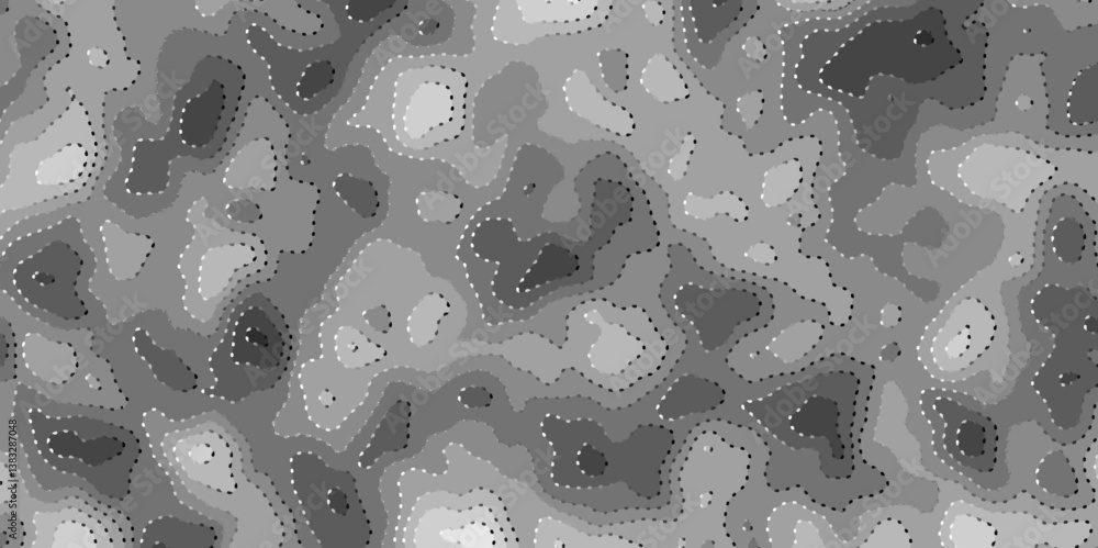 Poster abstract topography circle with doted contour map waves paper topo relief line map mountain backgrou