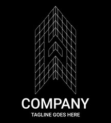 b Outline Letter Real Estate Logo. Spider web style outline lowercase monogram logo. Perfect for Company, T-shirt, Home, Architecture, Building, and Construction. Also suitable for sports car, gamer