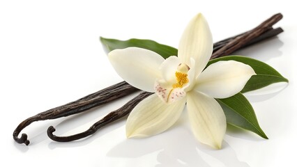 vanilla pods and flowers
