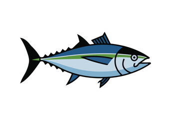 Fototapeta premium World Tuna Day Vector Designs - Social Media, T-Shirt, Sticker, Poster, Print Cards, Animated GIF - Eco-Friendly, Solid Colors, No Gradients, Sustainable Illustration