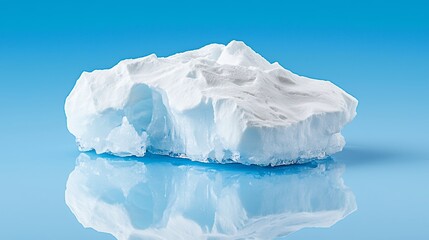 Obraz premium White Ice Formation on Blue Reflective Surface