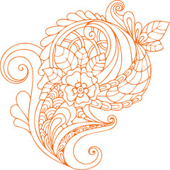 Beautiful flower art and mandala vector design