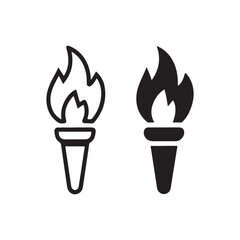 Stylish outline icon set for websites and mobile interfaces