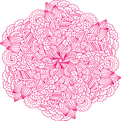 Beautiful flower art and mandala vector design