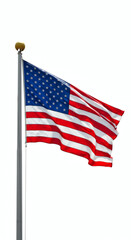 Fototapeta premium American flag waving proudly against a clear sky 