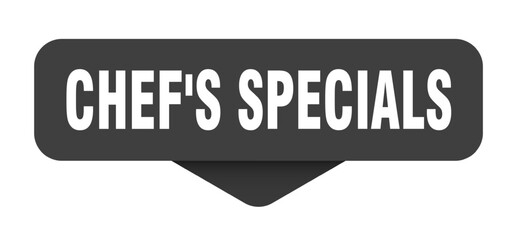 chef's specials sticker. chef's specials sign on transparent background