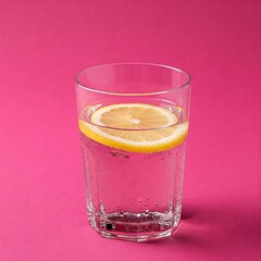 glass of water with lemon