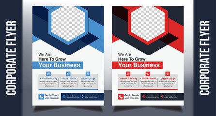 Editable Corporate Business Flyer template layout Creative modern vector flyer concept for promotion advertising company services
