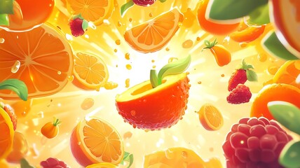 A poster background fruit