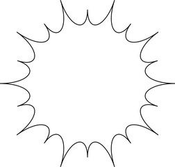 シンプルな吹き出しギザギザ　ベクター素材