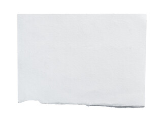 White ripped piece of paper isolated on transparent background PNG file