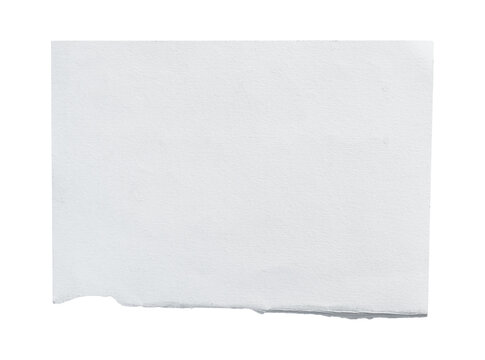 White ripped piece of paper isolated on transparent background PNG file