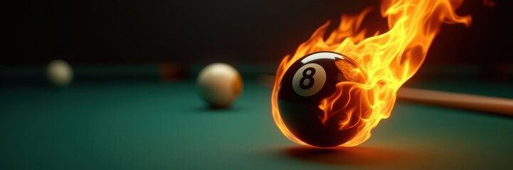 Eight Ball Ablaze: Fiery Billiards Moment