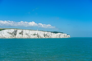 The white cliffs of Dover as seen from the sea