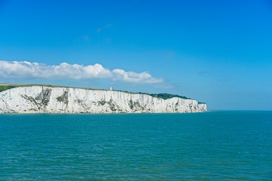 The white cliffs of Dover as seen from the sea