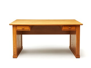 Workspace Essential: A sturdy wooden desk, boasting a timeless design, sits ready, embodying the core of productivity and a hub for creativity. 