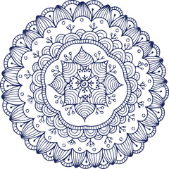 Beautiful flower art and mandala vector design