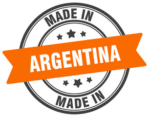 Made in Argentina round sign. Made in Argentina stamp.