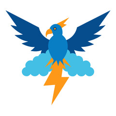 Fototapeta premium A thunderbird summoning a storm
